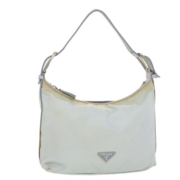 PRADA Shoulder Bag Nylon Light Blue Auth - Picture 1 of 7